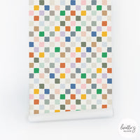Colorful Checkers Wallpaper