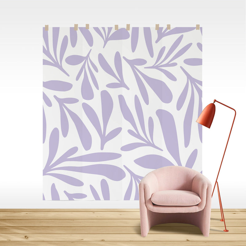 Lavender Floral Wallpaper Mural