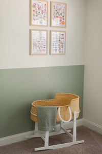 Mint Pointelle Knit Blanket