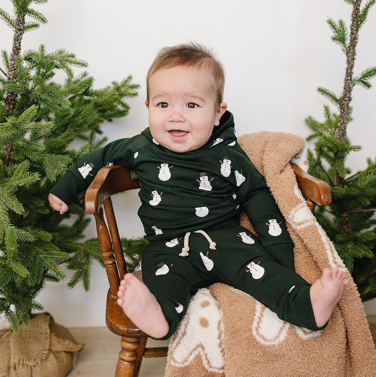 Snowman Hooded French Terry Set