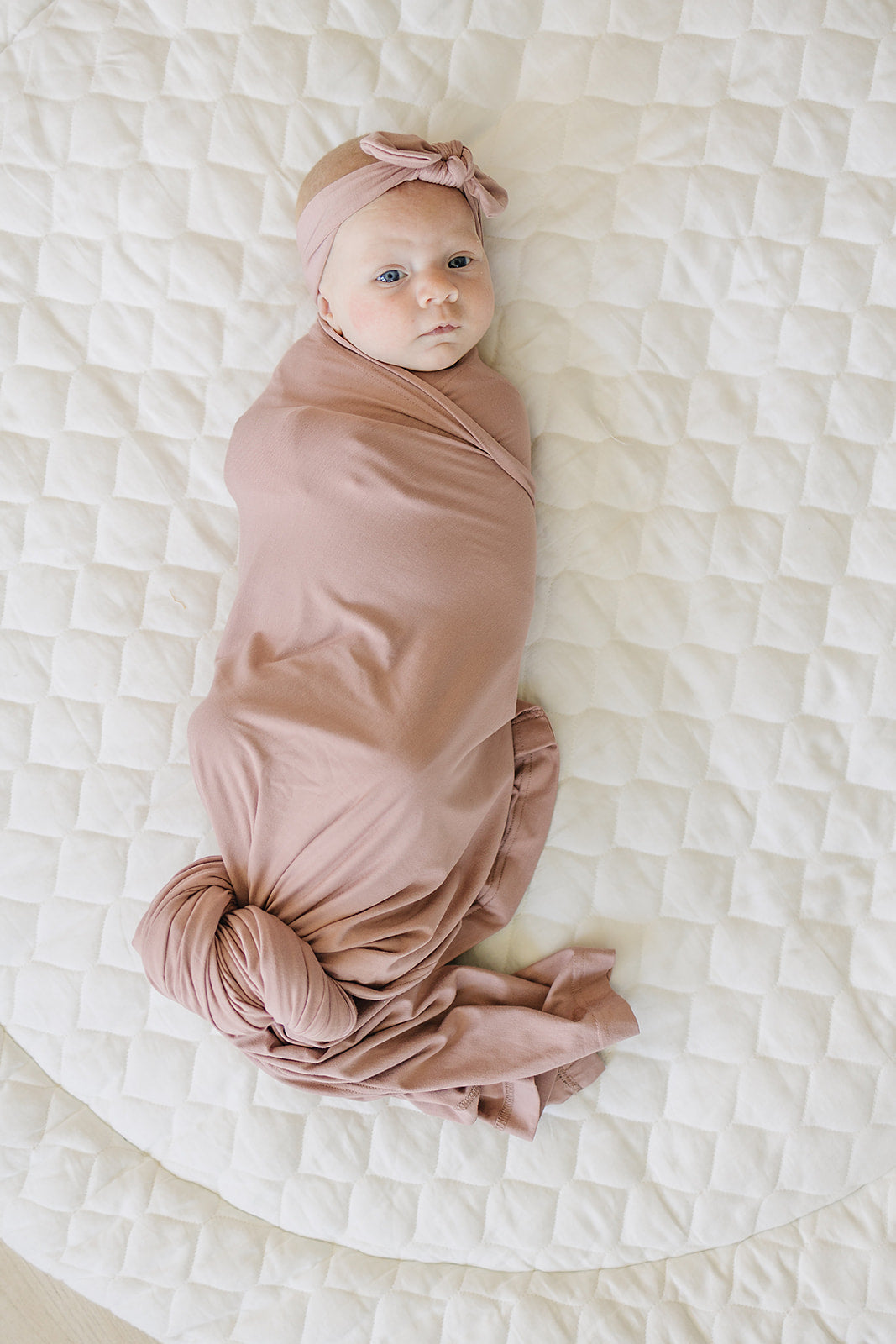 Dusty Rose Bamboo Stretch Swaddle Blanket