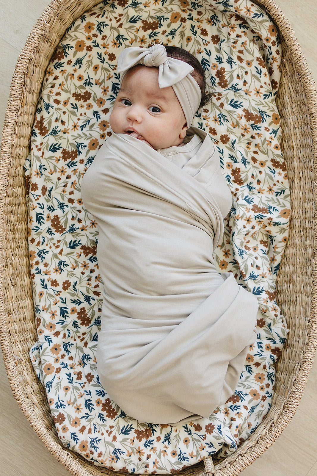 Oatmeal Bamboo Stretch Swaddle Blanket