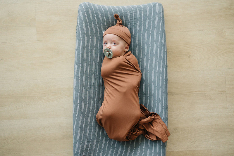 Rust Bamboo Stretch Swaddle Blanket