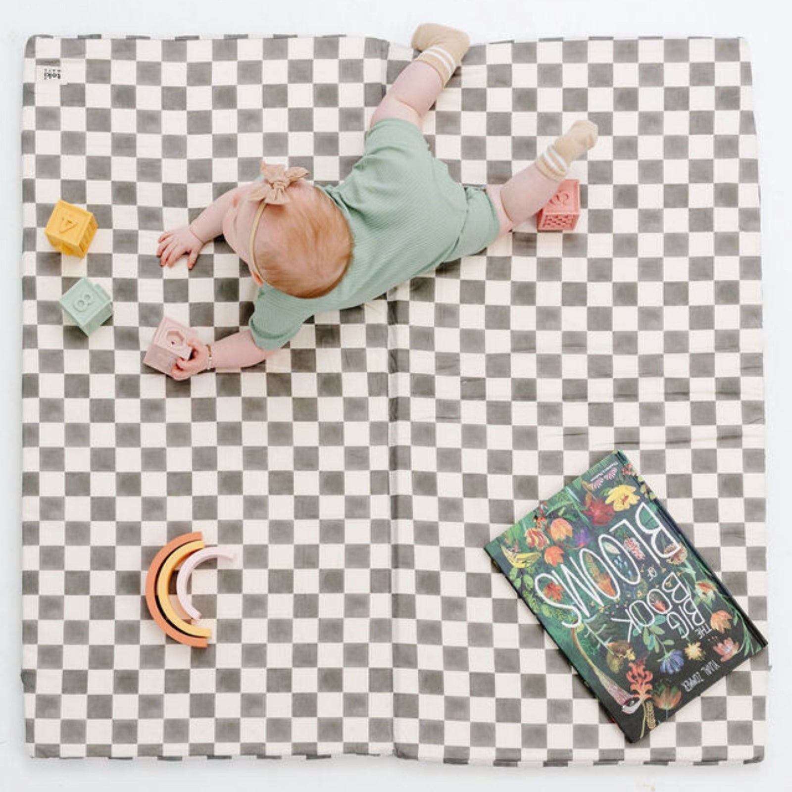 Toki Kids x Project Nursery Checker Padded Play Mat - Pepper
