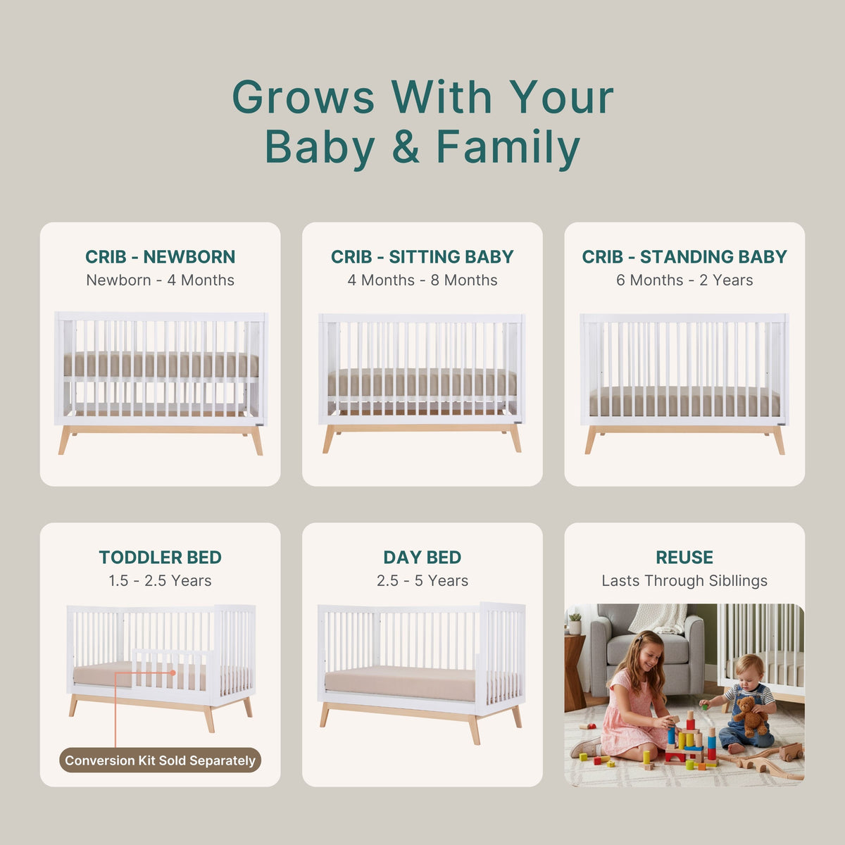 Soho 3-in-1 Convertible Crib