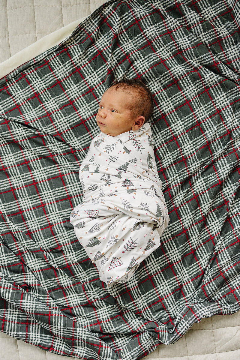 Christmas Tree Stretch Swaddle Blanket