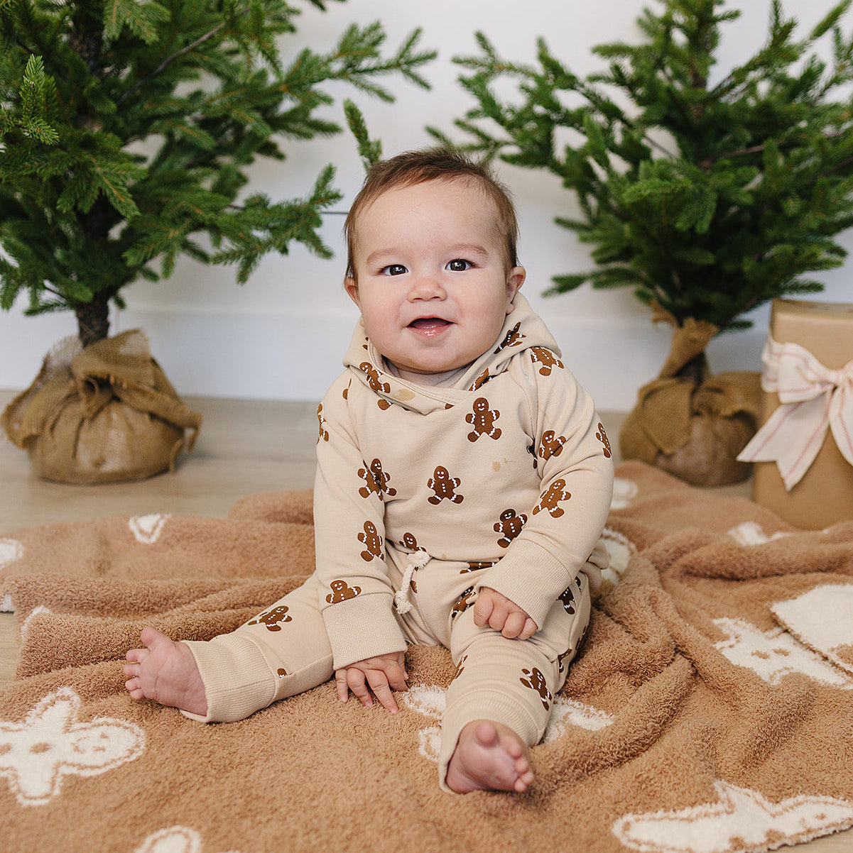 Gingerbread Hooded French Terry Set