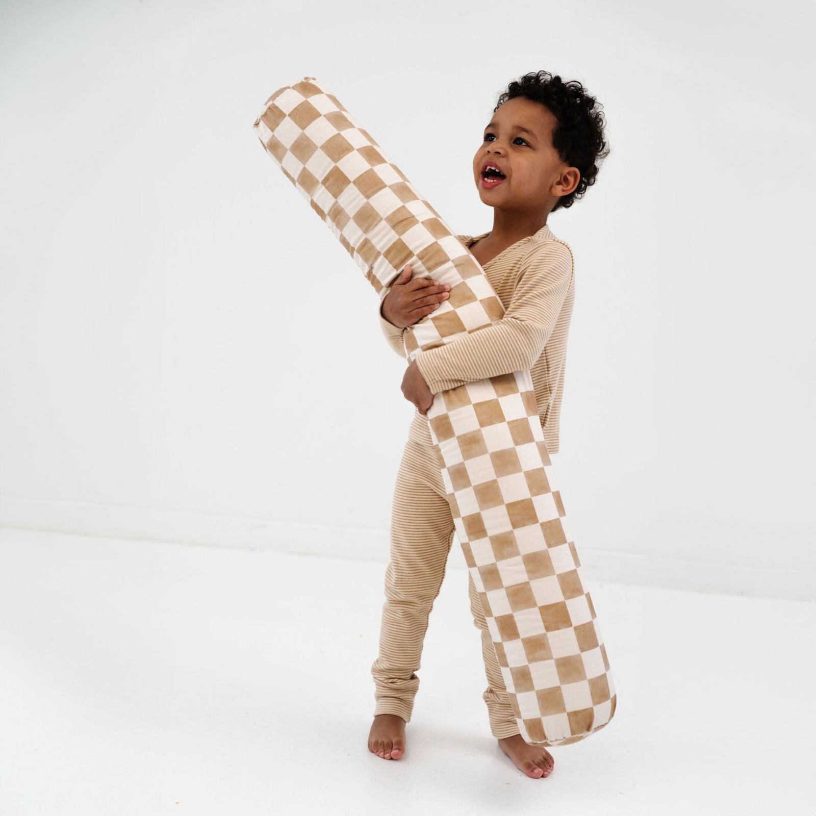 Toki Kids x Project Nursery Checker Support Pillow - Toffee
