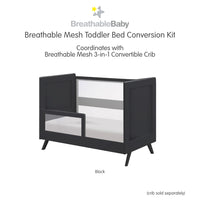 BreathableBaby Mesh Toddler Bed Conversion Kit - Black