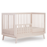 Soho Convertible Crib in Wash with toddler rail