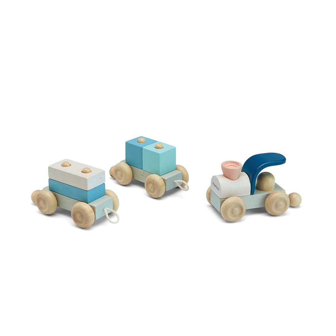 Wooden Stacking Train Trio Toy - Orchard