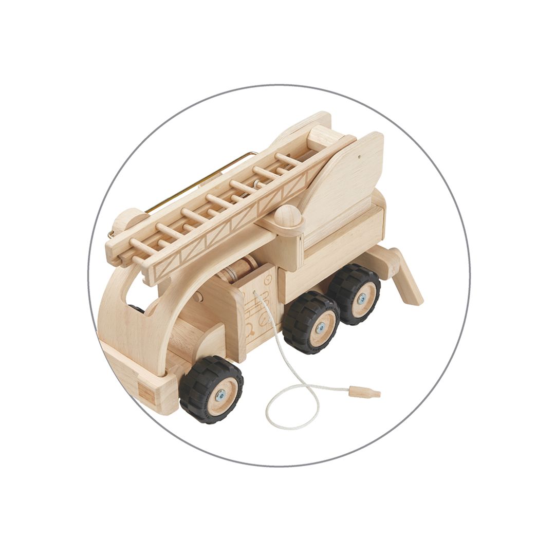 Wooden Fire Truck Toy