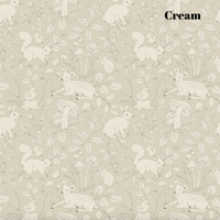 Cream Woodland Animal Wallpaper 