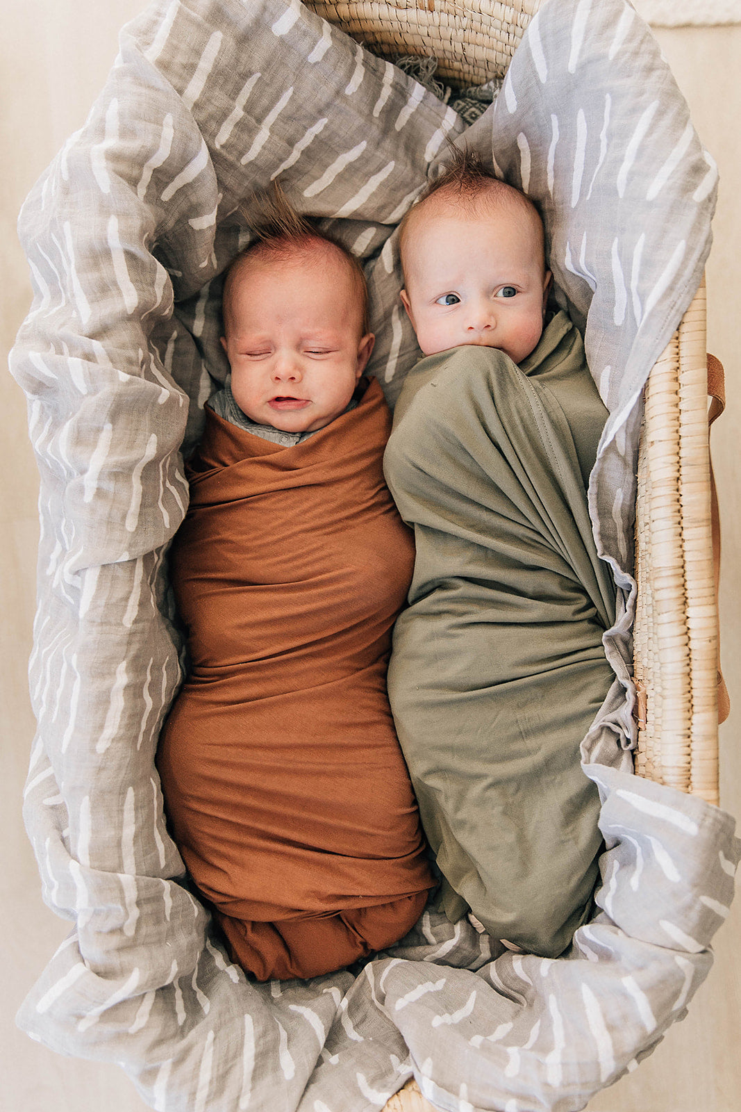 Olive Bamboo Stretch Swaddle Blanket