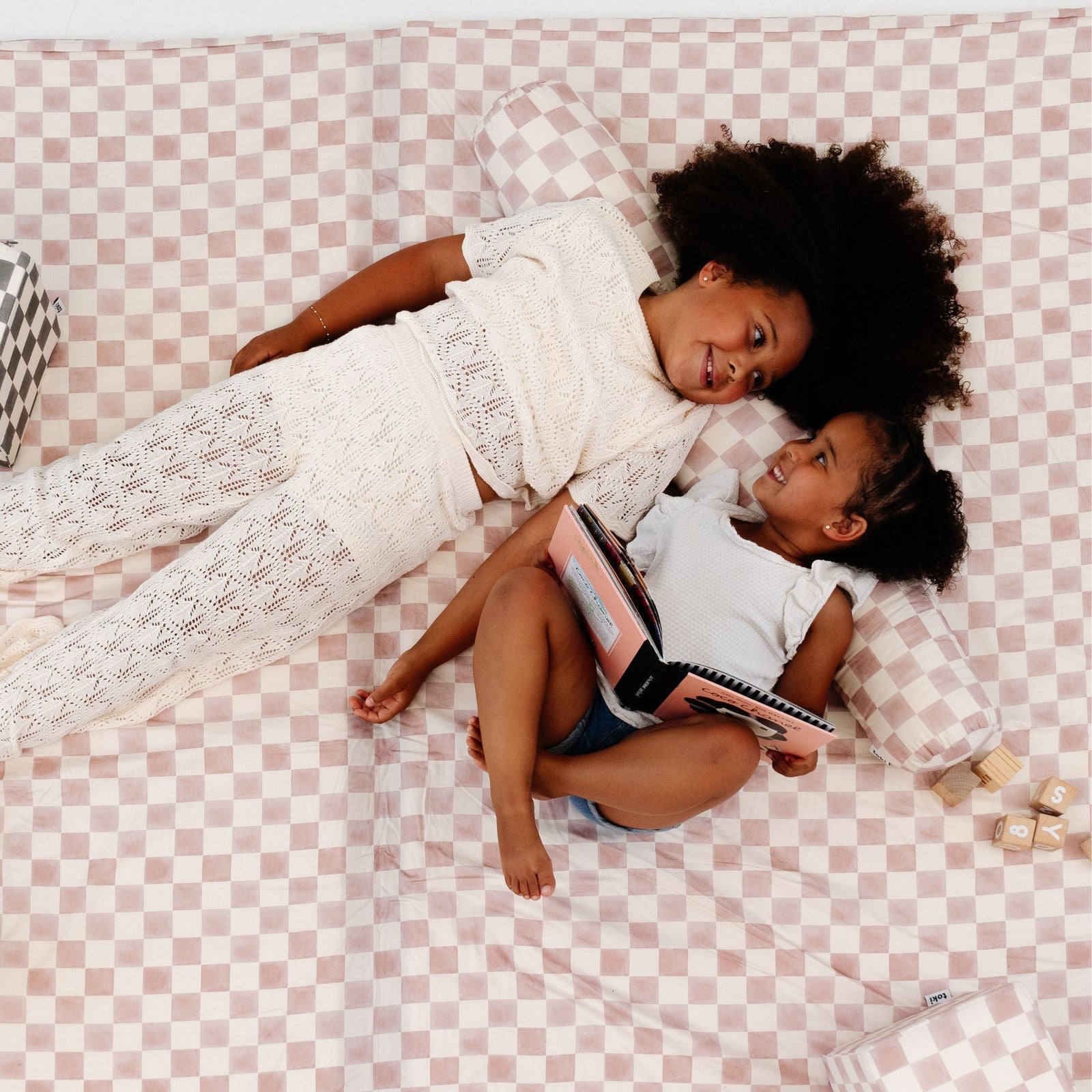 Toki Kids x Project Nursery Checker Support Pillow - Gumdrop