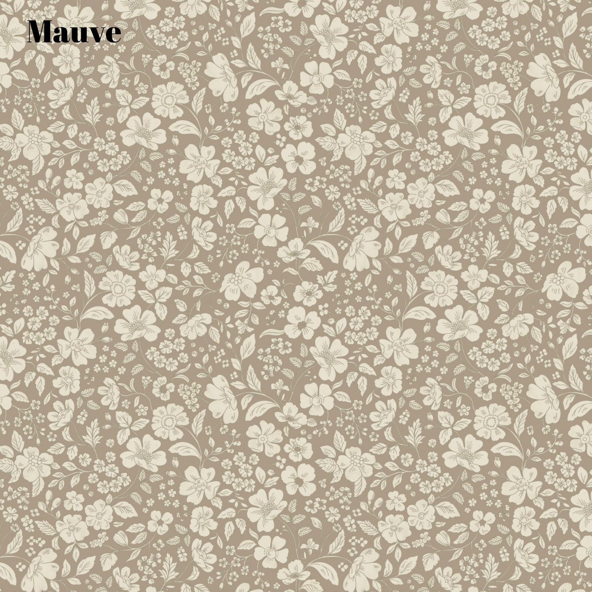 Mauve Floral Wallpaper