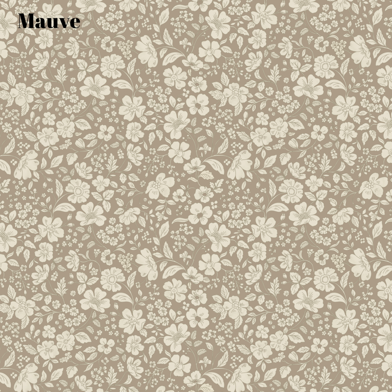 Mauve Floral Wallpaper