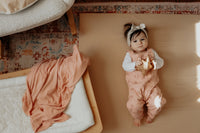 Peony Ribbed Stretch Swaddle Blanket