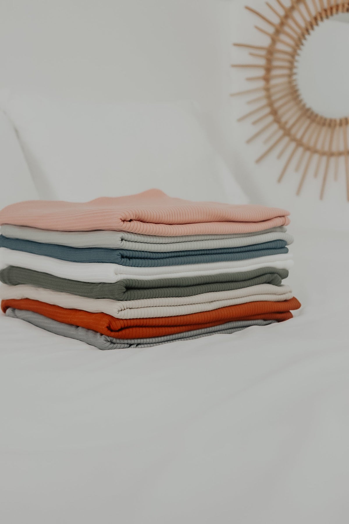Peony Ribbed Stretch Swaddle Blanket