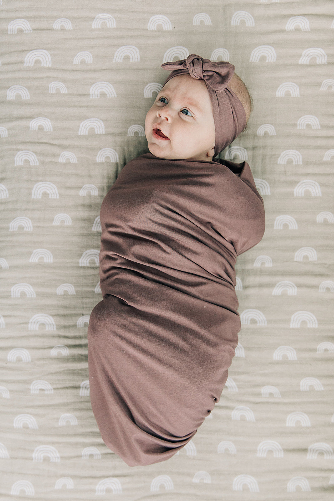 Plum Bamboo Stretch Swaddle Blanket