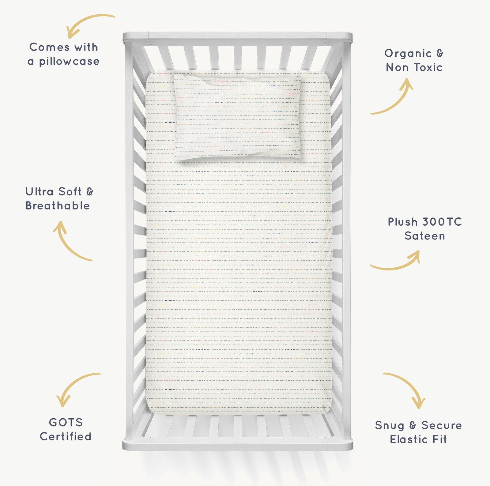 Pebble Pop Organic Crib Sheet