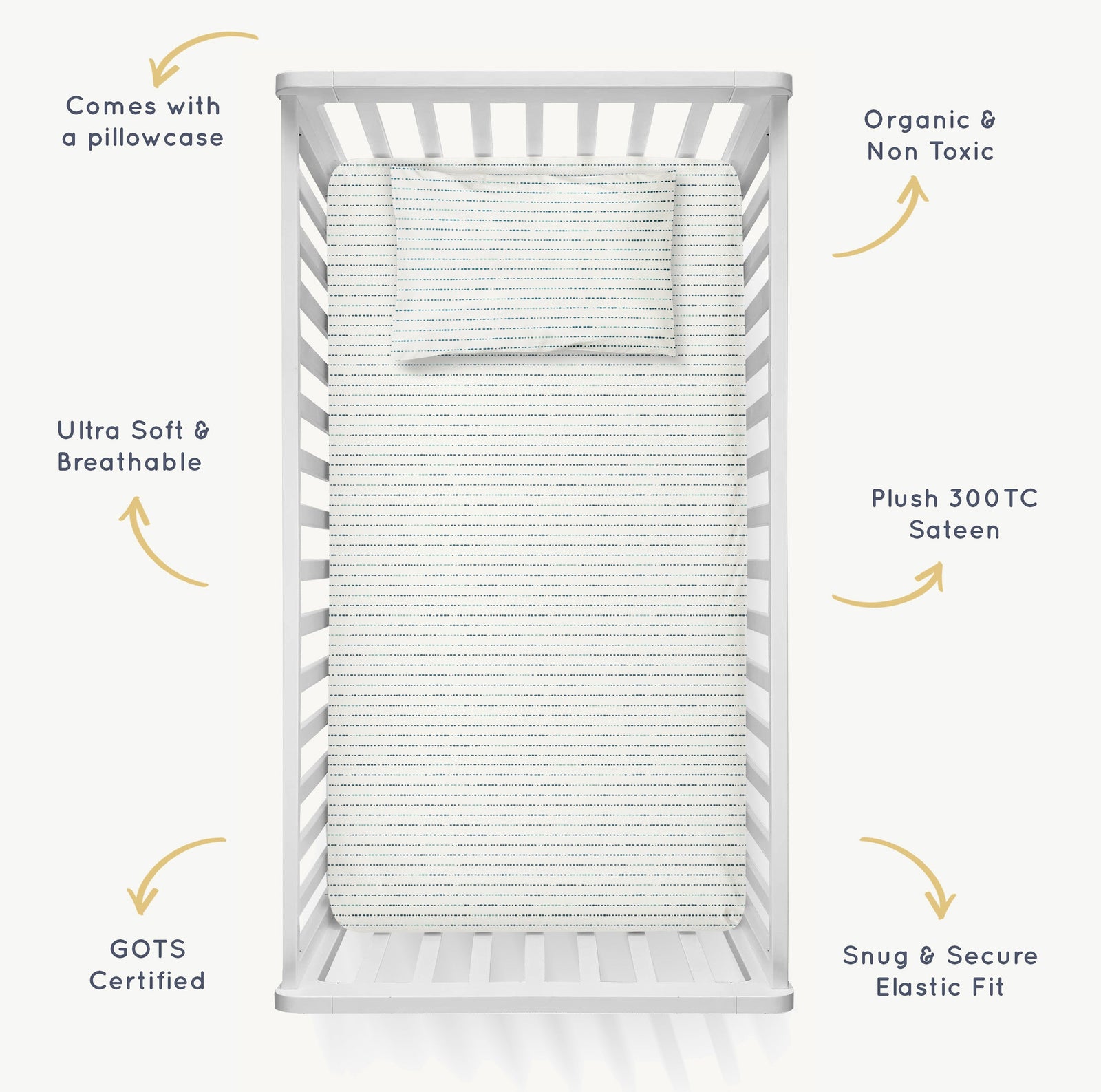 Pebble Organic Crib Sheet