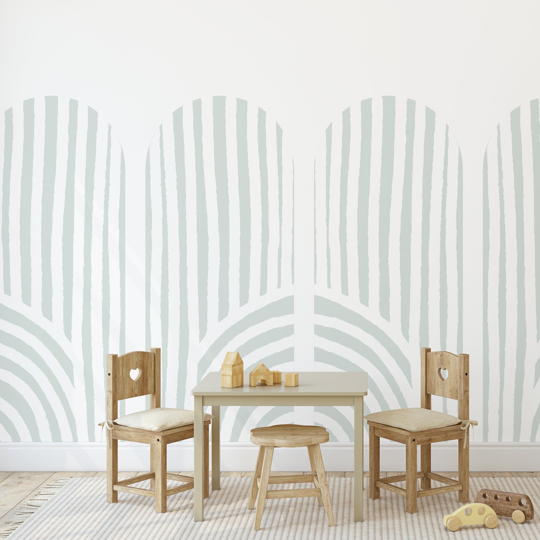 Wavy Double Arch Wall Decals