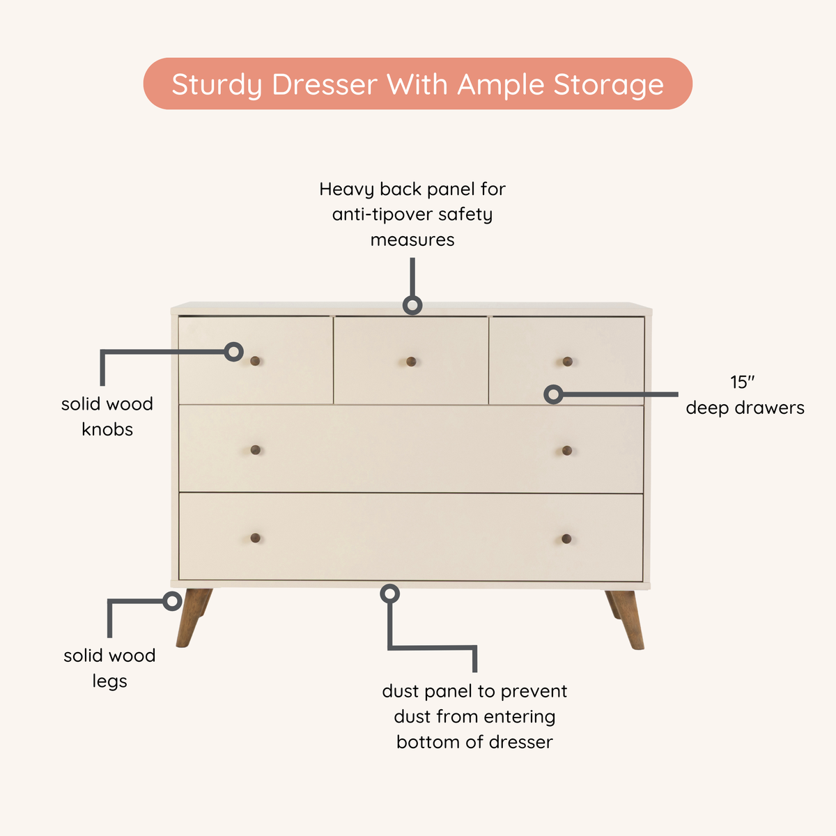 Austin 5-Drawer Dresser