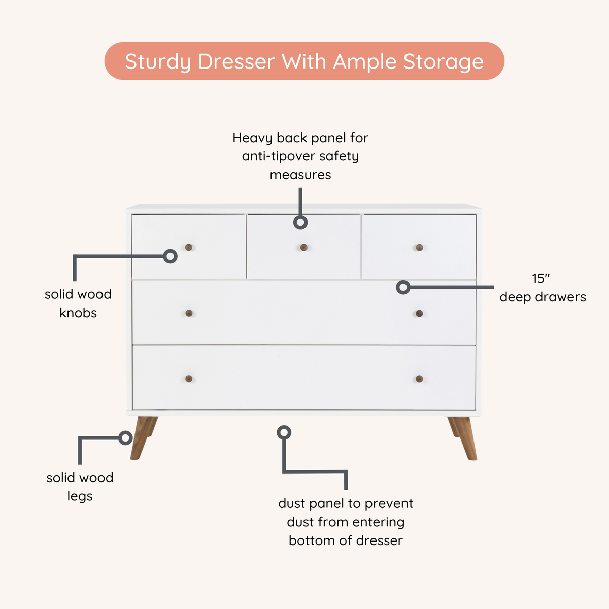 Austin 5-Drawer Dresser