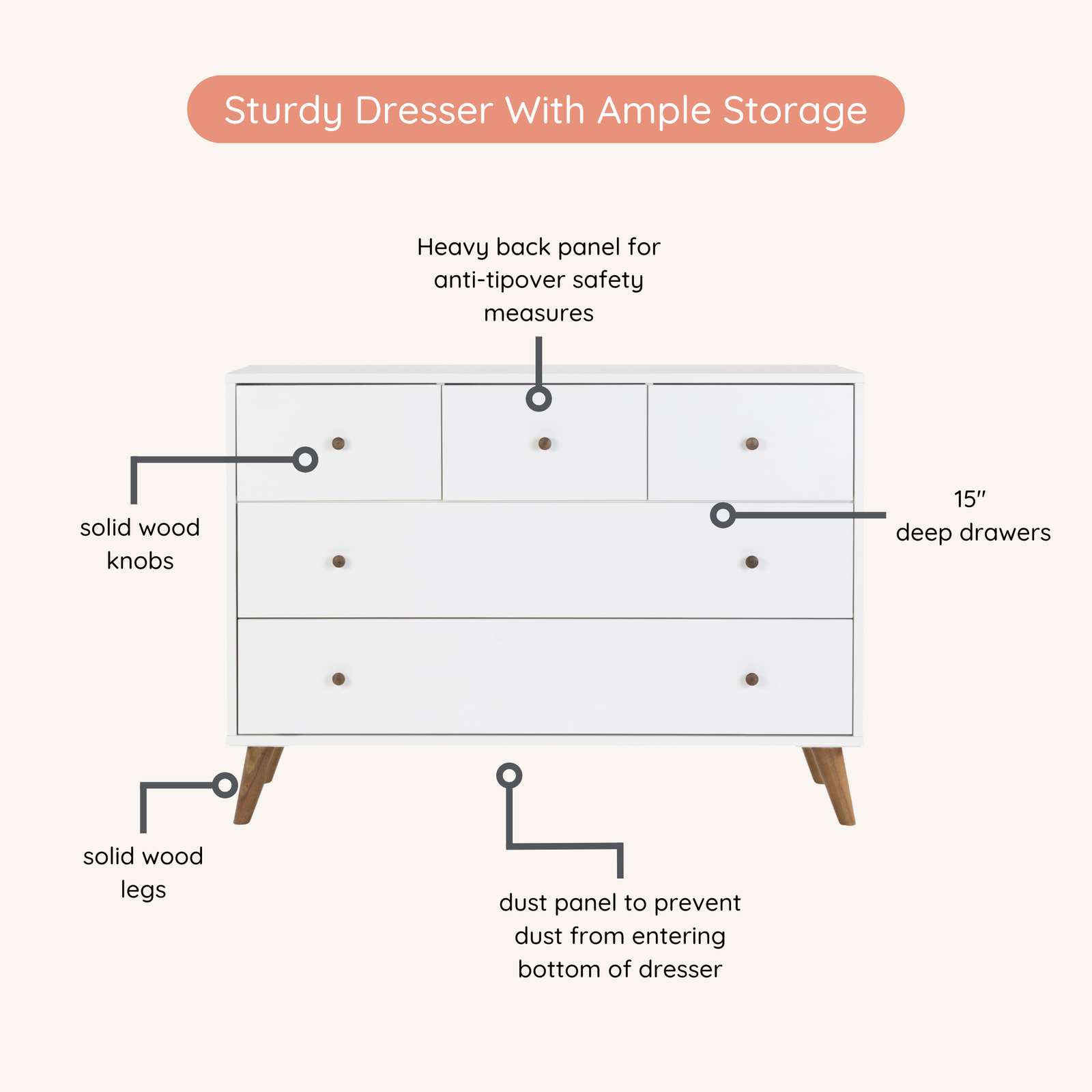 Austin 5-Drawer Dresser