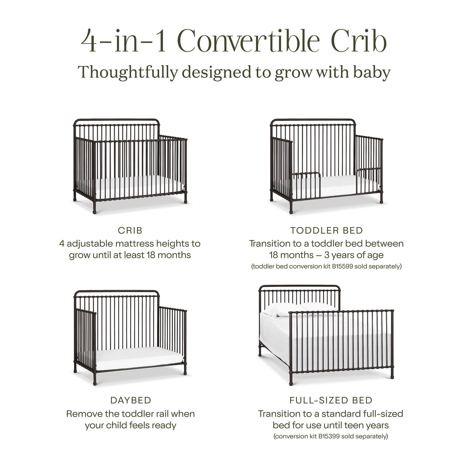 Winston 4-in-1 Convertible Crib