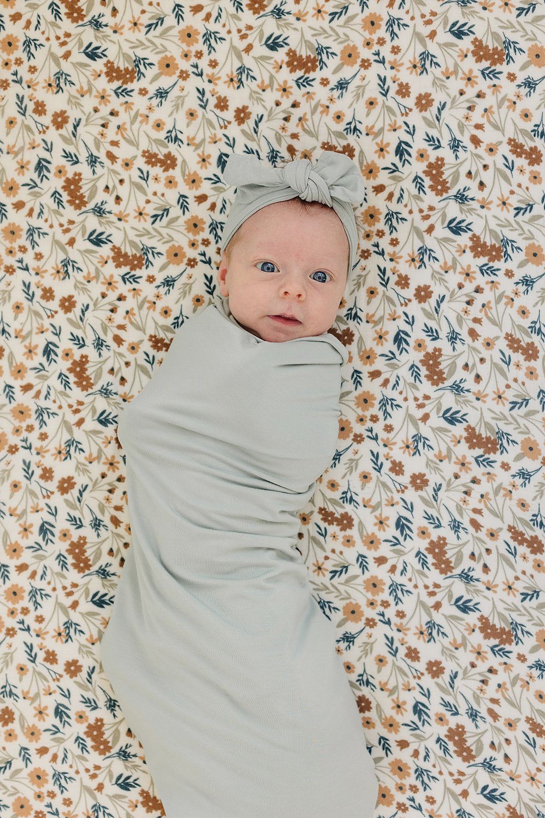 Sage Bamboo Stretch Swaddle Blanket