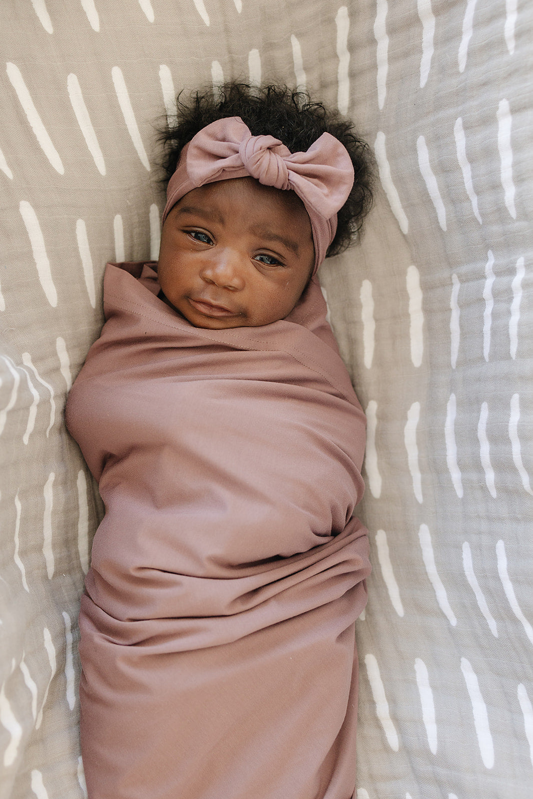 Dusty Rose Bamboo Stretch Swaddle Blanket