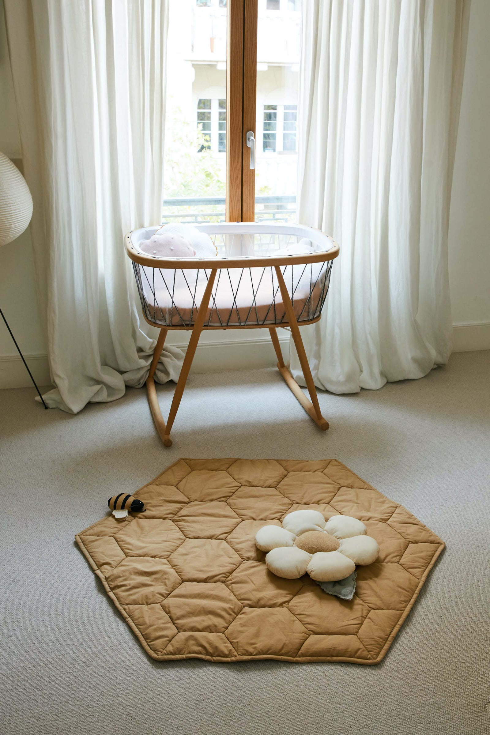 Honeycomb Play Mat with Bee Rattle