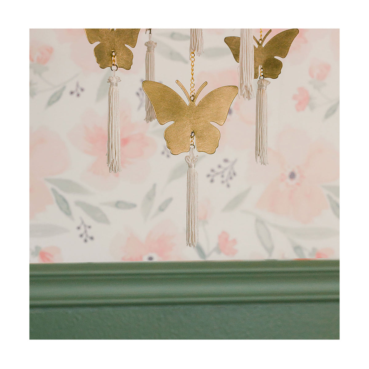 Butterfly Brass Nursery Ceiling Hanging