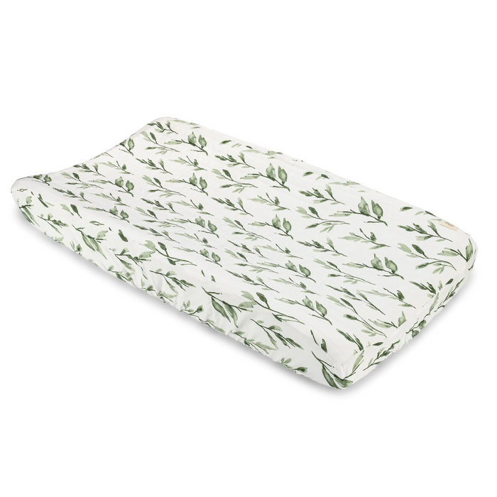 Parker Quilted Change Pad Cover - Leaf