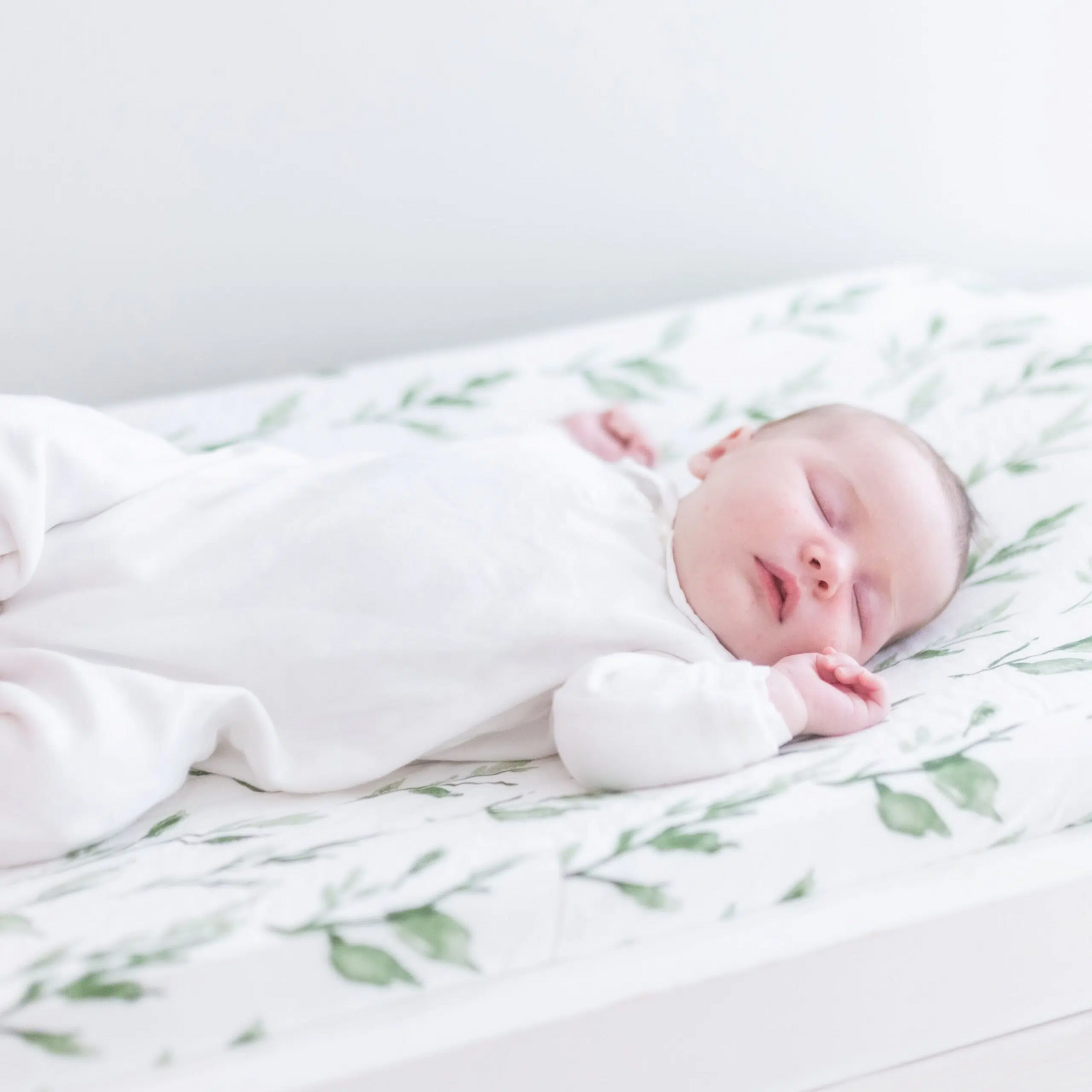 Parker Leaf Quilted Changing Pad Cover