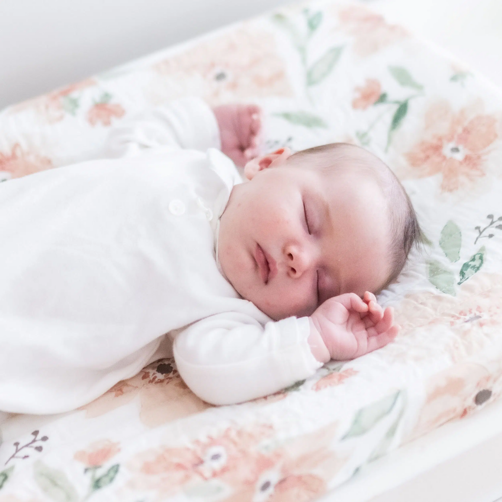 Parker Floral Quilted Changing Pad Cover