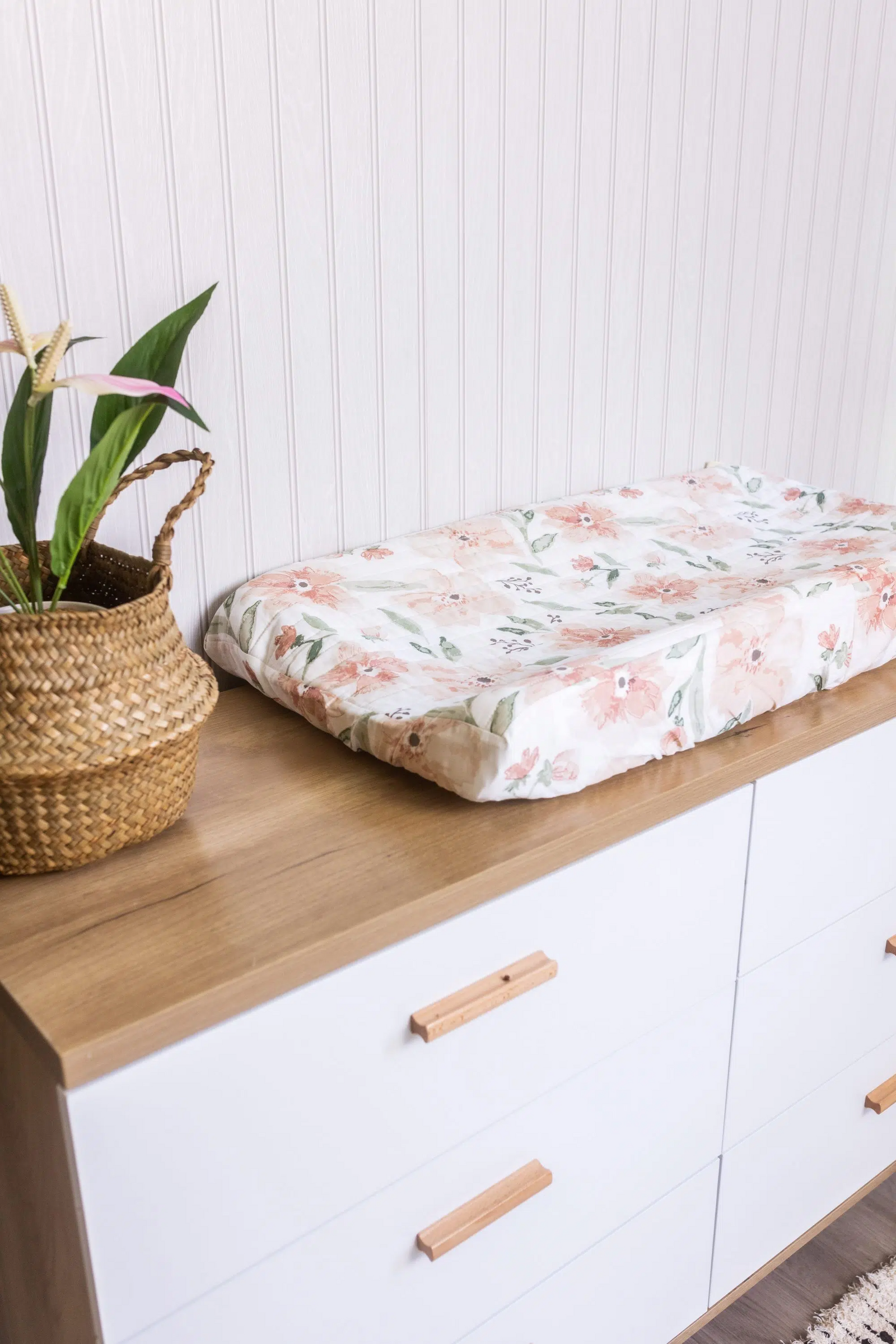 Parker Floral Quilted Changing Pad Cover