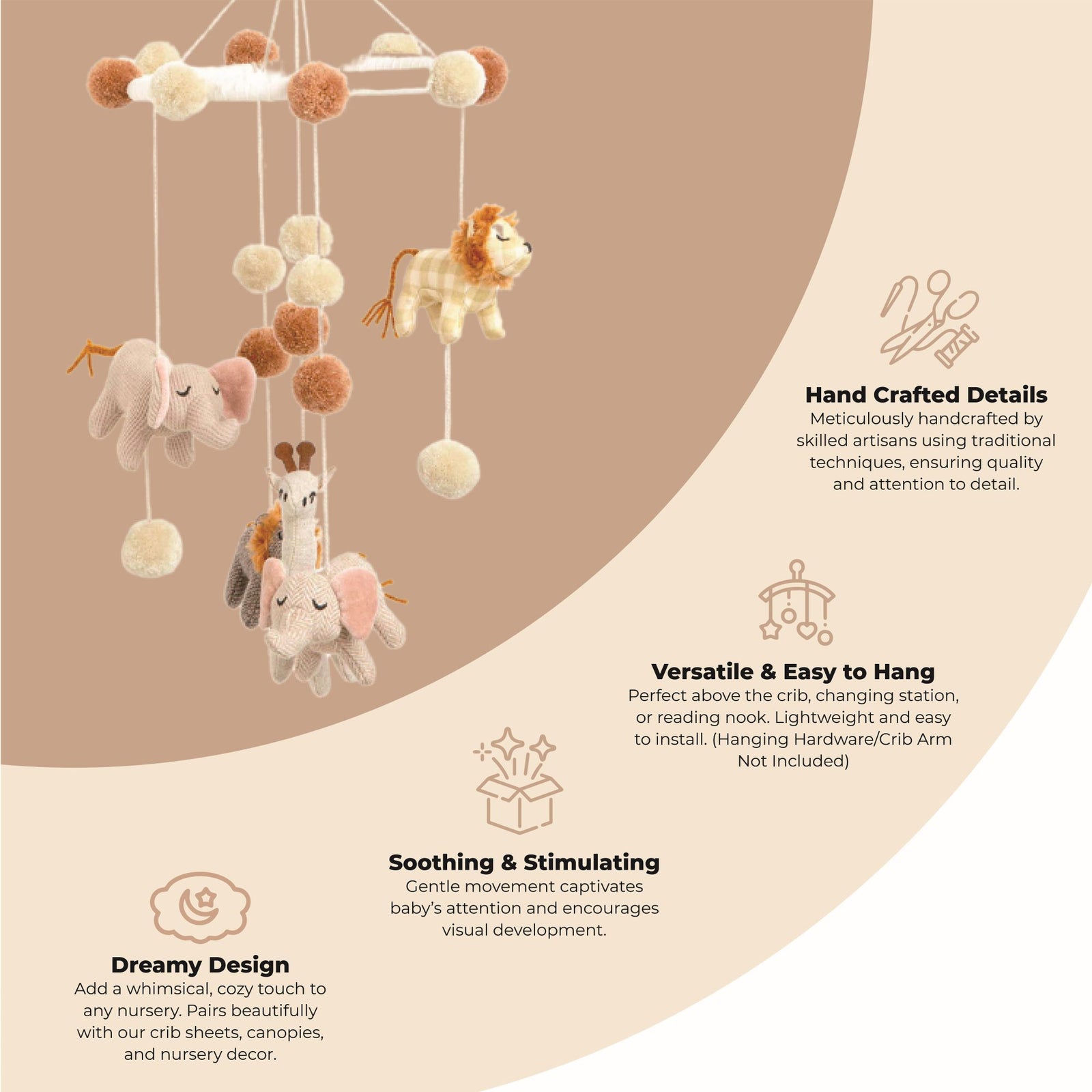 Safari Animal Baby Mobile
