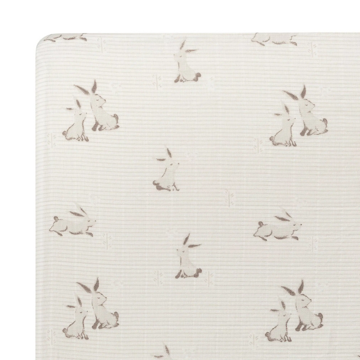 Organic Cotton Bunny Fitted Crib Sheet
