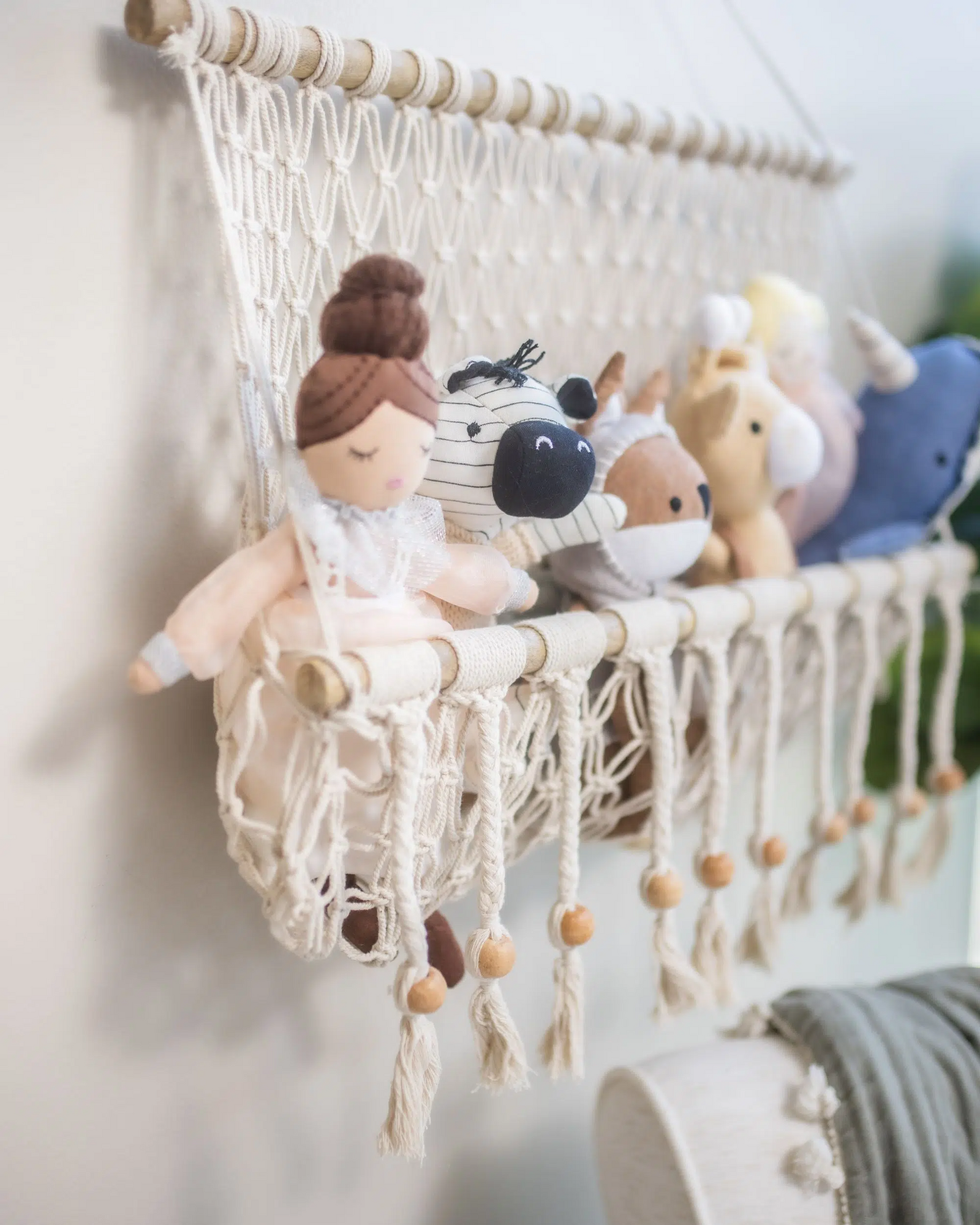 Willow Macrame Storage Wall Hanging