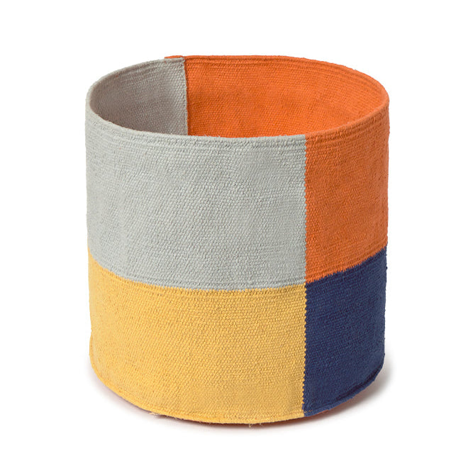 Color-blocked Bauhaus inspired Storage Basket