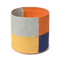 Color-blocked Bauhaus inspired Storage Basket