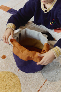 Color-blocked Bauhaus inspired Storage Basket