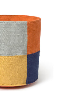 Color-blocked Bauhaus inspired Storage Basket