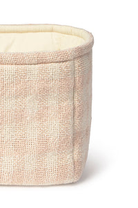 Close Up of Rose Checked Storage Basket