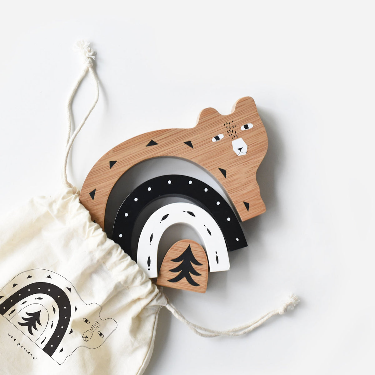 Bamboo Nesting Bear Toy