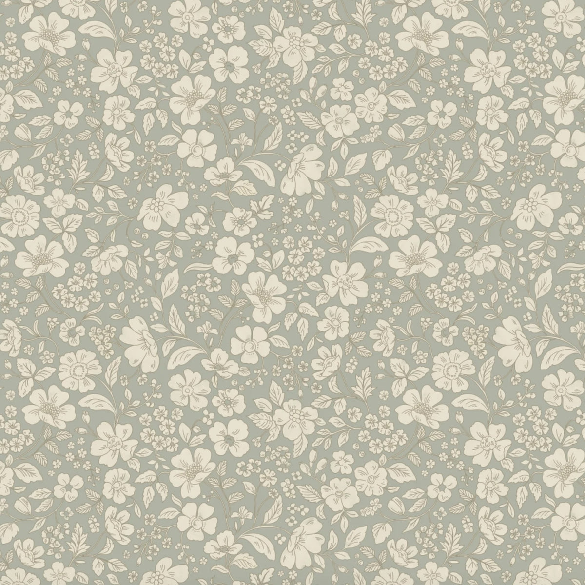 Sage Floral Wallpaper