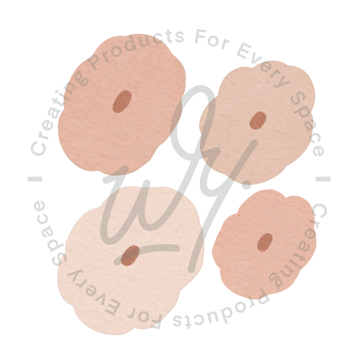 Blush Flowers Wall Decal Set